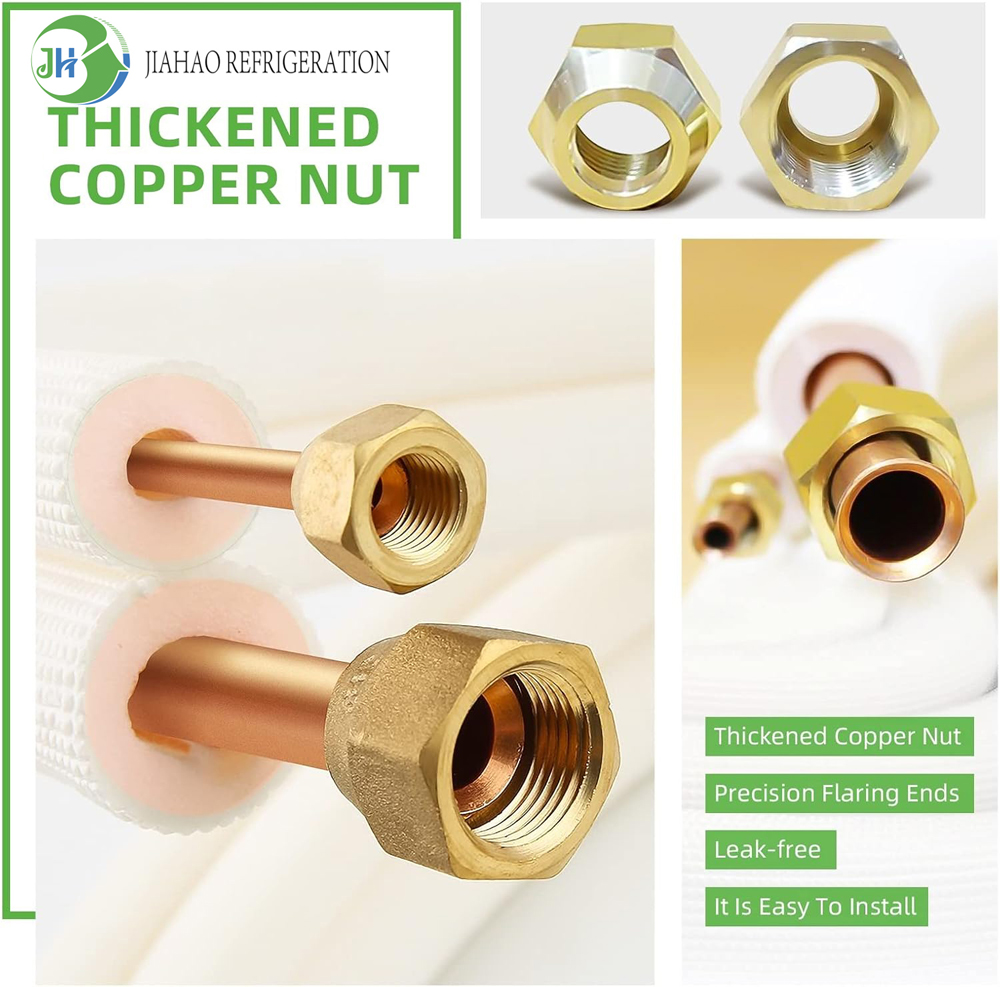 HVAC PE Insulated Copper Connecting Pipe Mini Split 1/4 3/8 Copper Line Set