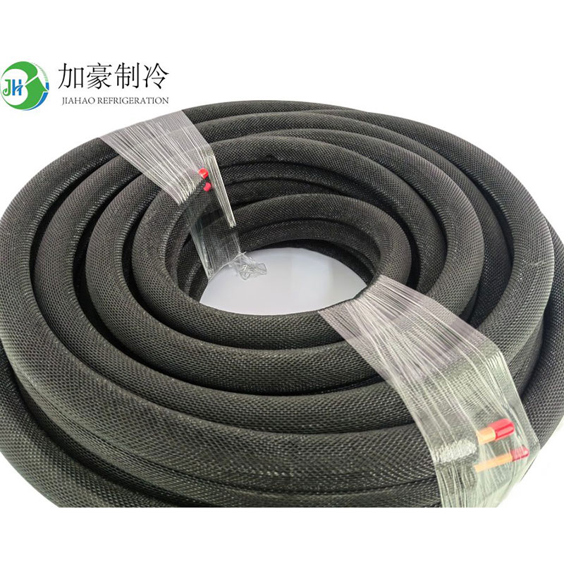 Ensemble de tuyaux de climatisation, de ventilation et de climatisation (CVC), de tuyaux en cuivre isolés PE ​​noir, de type mini-split