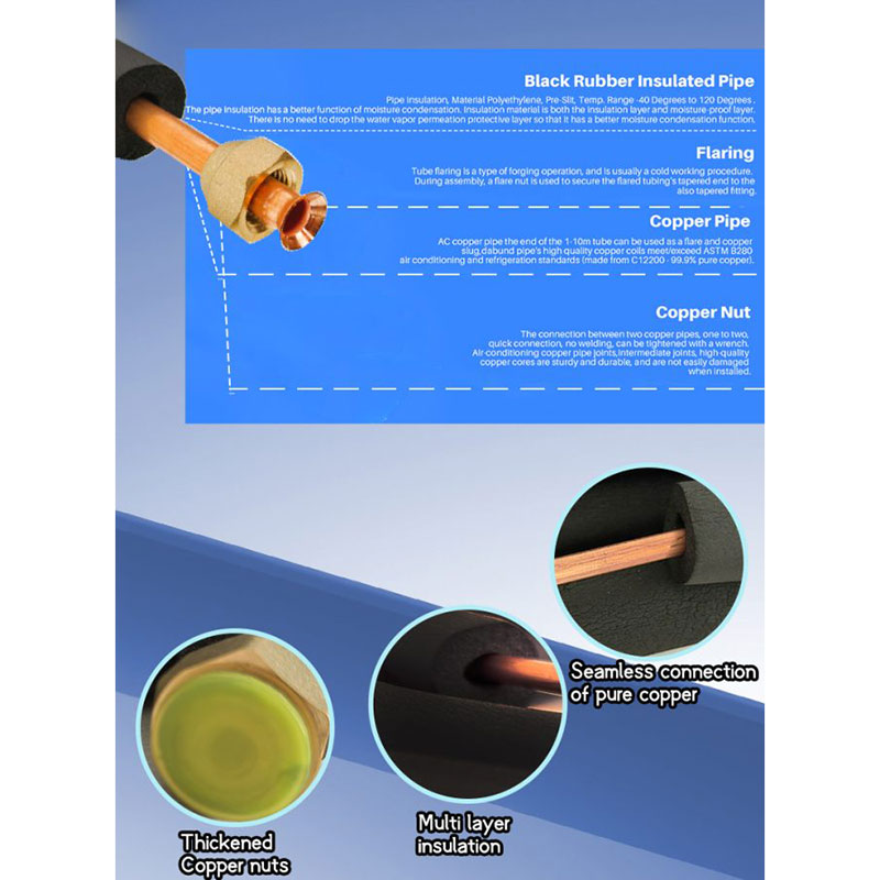 rubber insulated copper pipe